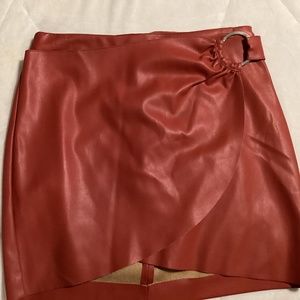 Faux leather skirt